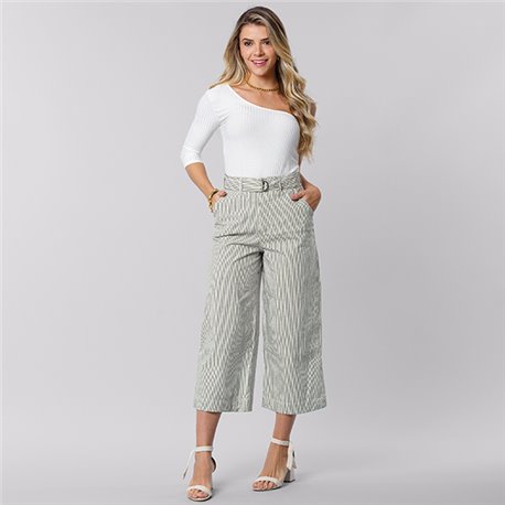 Lunender 35748 Calca Jeans Pantacourt