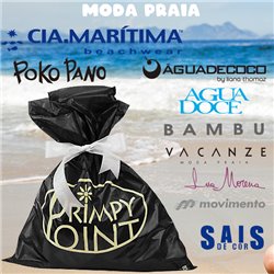 SACOLÃO MODA PRAIA 2 BIQUINIS + 1 OUTROS + 1 BOLSA DE PALHA
