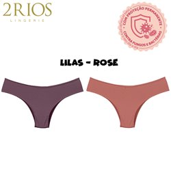 2Rios 12041 Kit 2 Calcinhas Lilas-Rose
