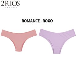 2Rios 12041 Kit 2 Calcinhas Romance-Roxo