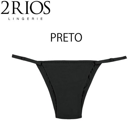 2Rios 22395 Calcinha String Algodao Preta 