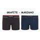 Lupo 137-010 Kit 2 Cuecas Boxer Infantil Grafite/Marinho