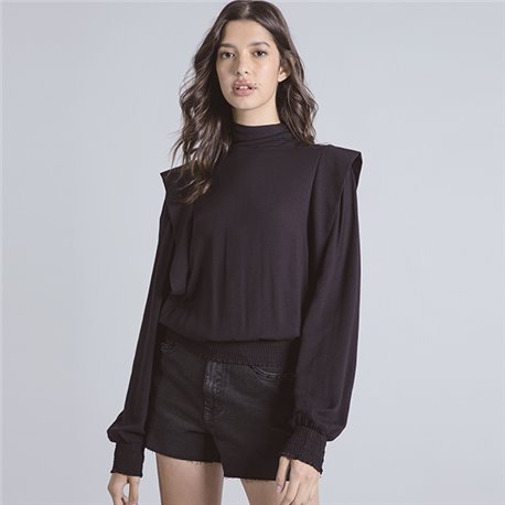 Lez a Lez 1809 Blusa Preto