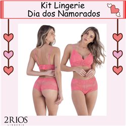 Dia dos Namorados Lingerie Kit 2R-82059 Rosa
