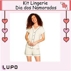 Dia dos Namorados Lingerie Kit LP-24490 Short Doll Mescla