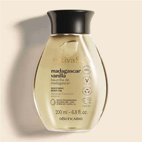 O Boticario Nativa Spa BAUNILHA DE MADAGASCAR Oleo Hidratante 200ml