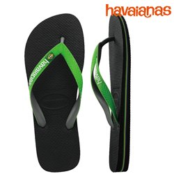 Havaianas Brasil Mix Black/Lime Green 