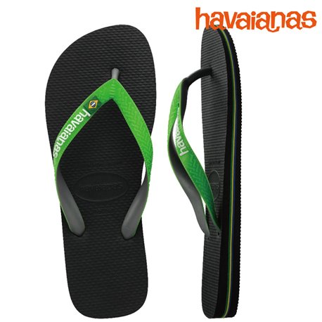 Havaianas Brasil Mix Black/Lime Green 