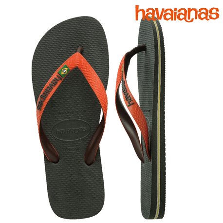 Havaianas Brasil Mix Olive Green/Sunset Orange