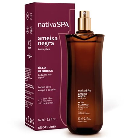 O Boticario Nativa Spa AMEIXA NEGRA Oleo Glorioso 85ml