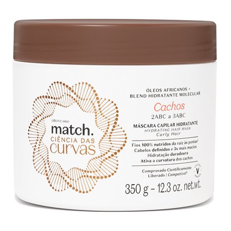 O Boticario Match CIENCIA das CURVAS Mascara Capilar CACHOS 350g