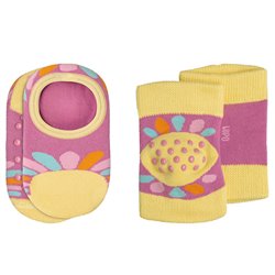 Lupo-10015 Kit Meia + Joelheira Infantil Lilas