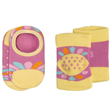 Lupo-10015 Kit Meia + Joelheira Infantil Lilas