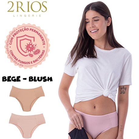 2Rios K5919 Kit 2 Calcinhas Bege/Blush*