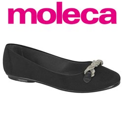 Moleca 5094.1602-5881 Sapatilha Preta 