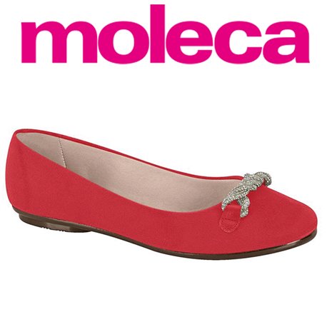 Moleca 5094.1602-5881 Sapatilha Vermelha