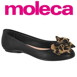 Moleca 5094.1650-28255 Sapatilha Preta 