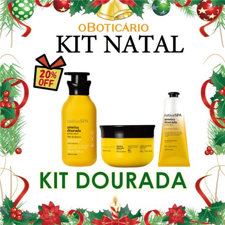 O Boticario Natal 2024 Kit DOURADA