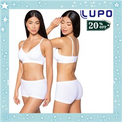 Natal Kit Lingerie Lupo 41901+40905 Branco