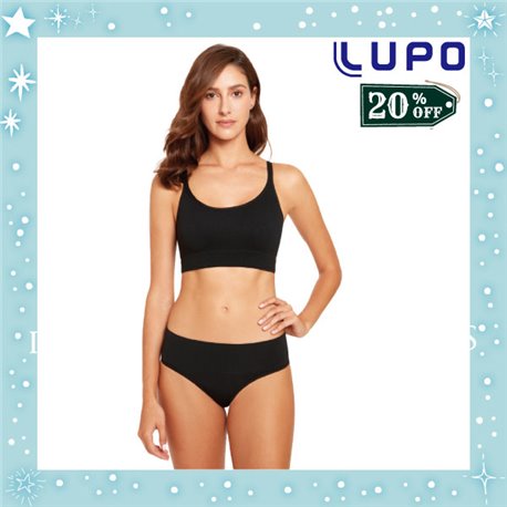 Natal Kit Lingerie Lupo 41018+40018 Preto