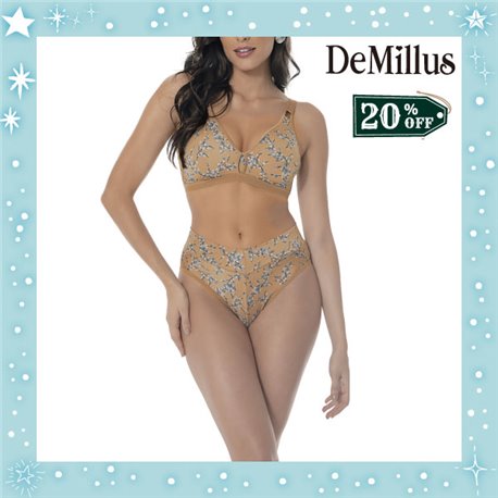 Natal Kit Lingerie DeMillus 61721+56722 Bege Rosado