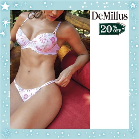 Natal Kit Lingerie DeMillus 67321+52321 Branco