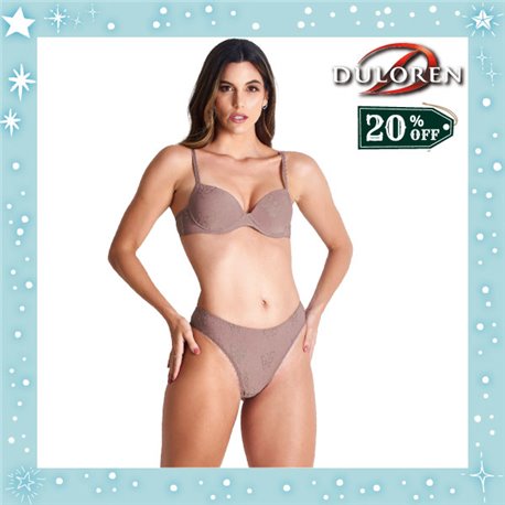 Natal Kit Lingerie Duloren 121548+128547 Berinjela