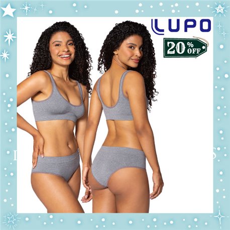 Natal Kit Lingerie Lupo 41361+40361 Grafite