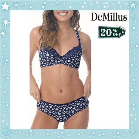 Natal Kit Lingerie DeMillus 64292+54292 Marinho