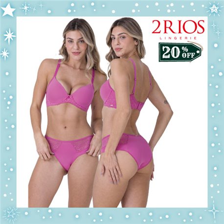 Natal Kit Lingerie 2Rios 82127+22169 Pink