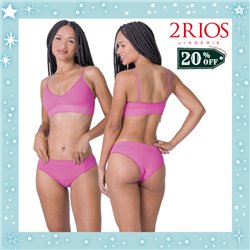 Natal Kit Lingerie 2Rios 96019+46021 Pink