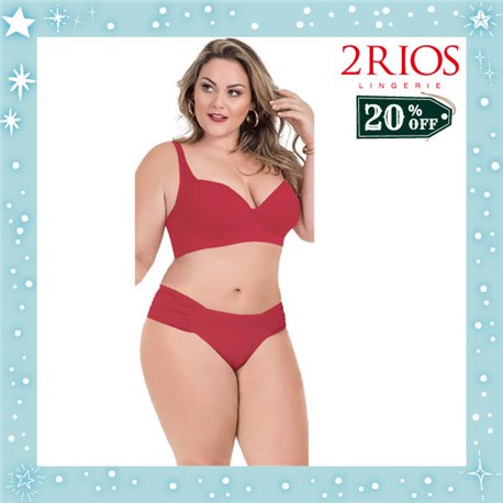 Natal Kit Lingerie 2Rios 81658+21532 Vermelho