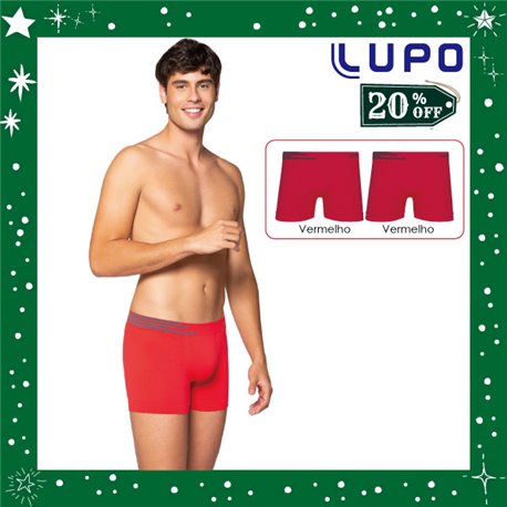 Natal Lupo 436-002 Kit 2 Cuecas Boxer + Brinde 