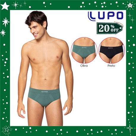 Natal Lupo 681 Kit 2 Cuecas Slip + Brinde