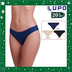 Natal Kit Lingerie Lupo 43012 Kit 3 Calcinhas + Brinde 