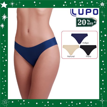 Natal Kit Lingerie Lupo 43012 Kit 3 Calcinhas + Brinde 