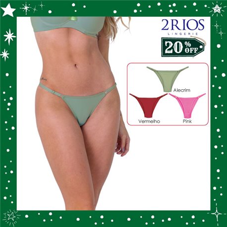 Natal Kit Lingerie 2Rios 22001 Kit 3 Calcinhas String + Brinde