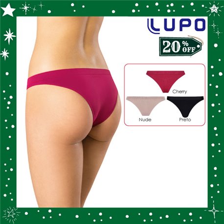 Natal Kit Lingerie Lupo 40500 Kit 3 Calcinhas + Brinde 