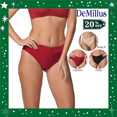 Natal Kit Lingerie DeMillus 26065 Kit 3 Calcinhas + Brinde