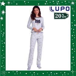 Natal Kit Lingerie Lupo 24428 Pijama + Brinde