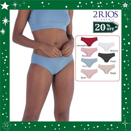 Natal Kit Lingerie 2Rios K2443 Kit 7 Calcinhas + Brinde