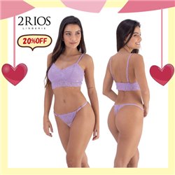 White Day Kit Lingerie 2Rios 82394+22315 Roxo