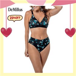 White Day Kit Lingerie DeMillus 61219+56218 Preto