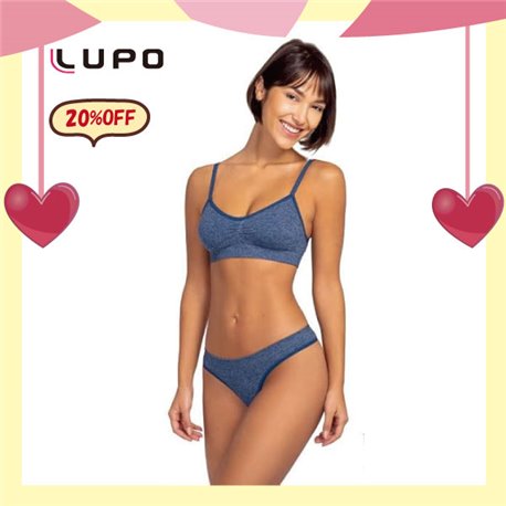 White Day Kit Lingerie Lupo 41326+40326 Azul 