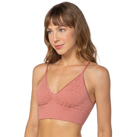 Lupo 41366 Sutia Animal Print Sem Bojo Terracota