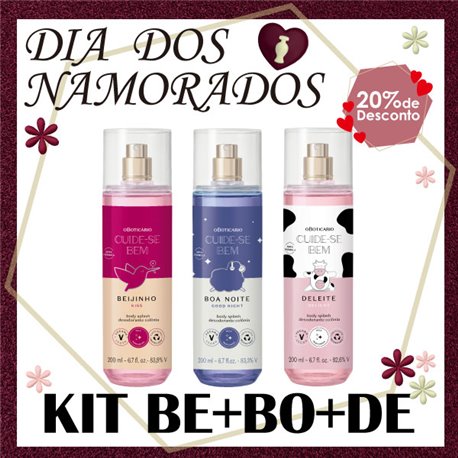 O Boticario Dia Dos Namorados KIT BE+BO+DE