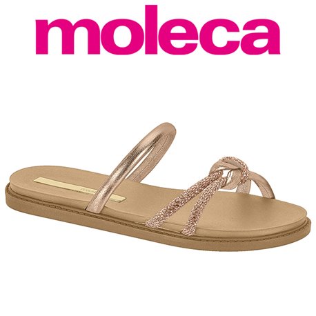 Moleca 5443.232-28344 Sandalia Ouro Rosado