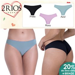 Dia dos Namorados Kit Lingerie 2Rios 12042 Kit 3 Calcinhas 