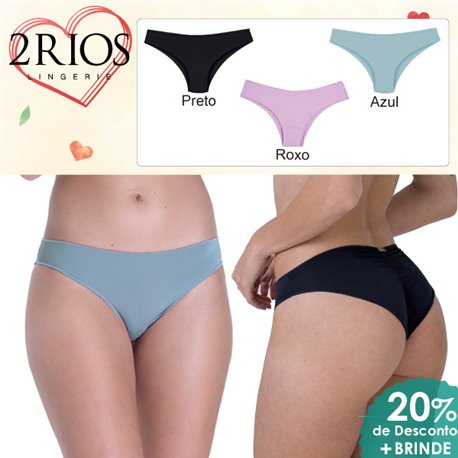 Dia dos Namorados Kit Lingerie 2Rios 12042 Kit 3 Calcinhas 