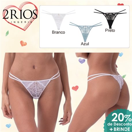 Dia dos Namorados Kit Lingerie 2Rios 22336 Kit 3 Fio Dental
